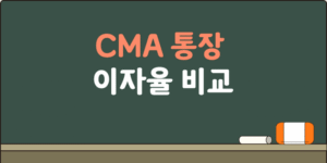 CMA 통장 이자율 비교